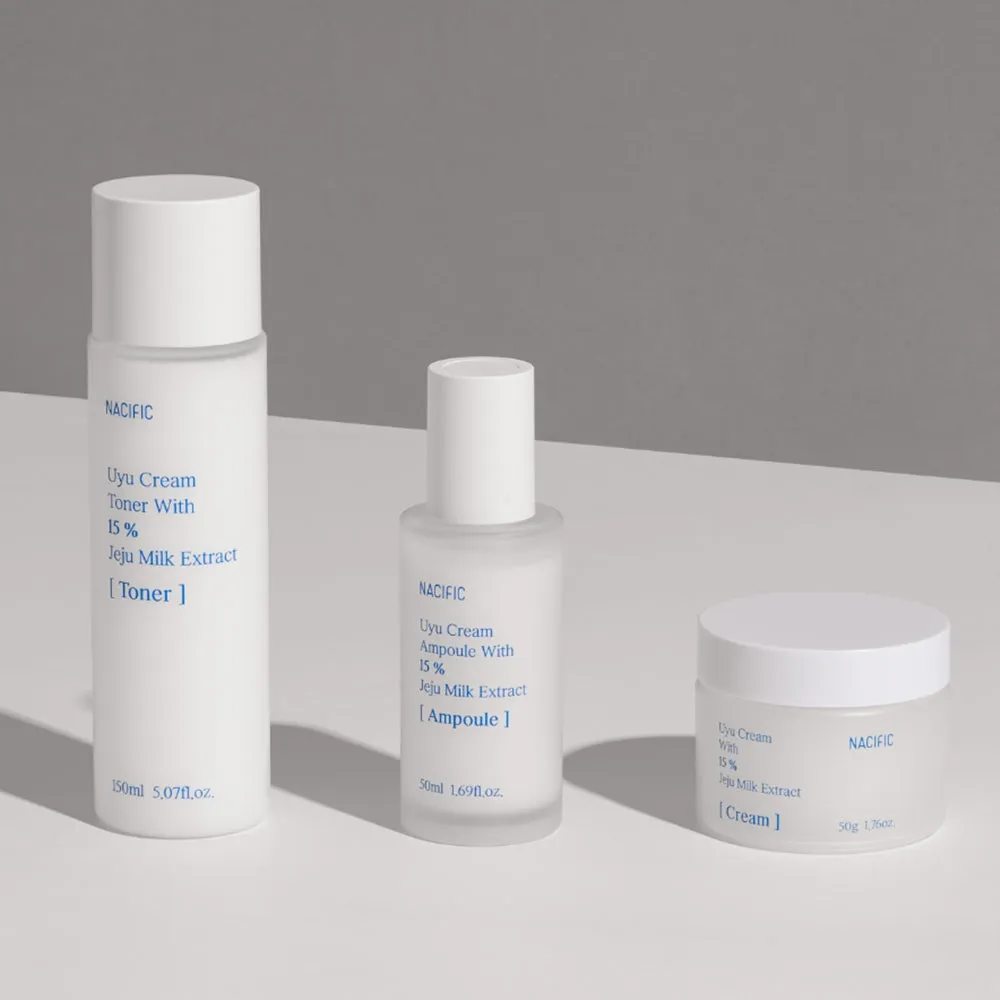 [ NACIFIC ] x ATEEZ Uyu Cream 4-Piece Skincare Set, with 8 PCS Photo Cards