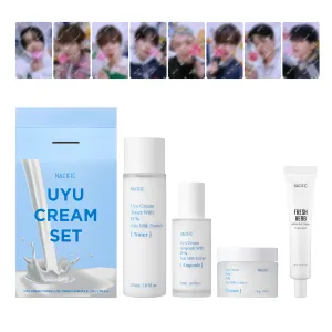 [ NACIFIC ] x ATEEZ Uyu Cream 4-Piece Skincare Set, with 8 PCS Photo Cards