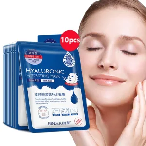 10 Pieces Hyaluronic Acid Facial Mask Sheet