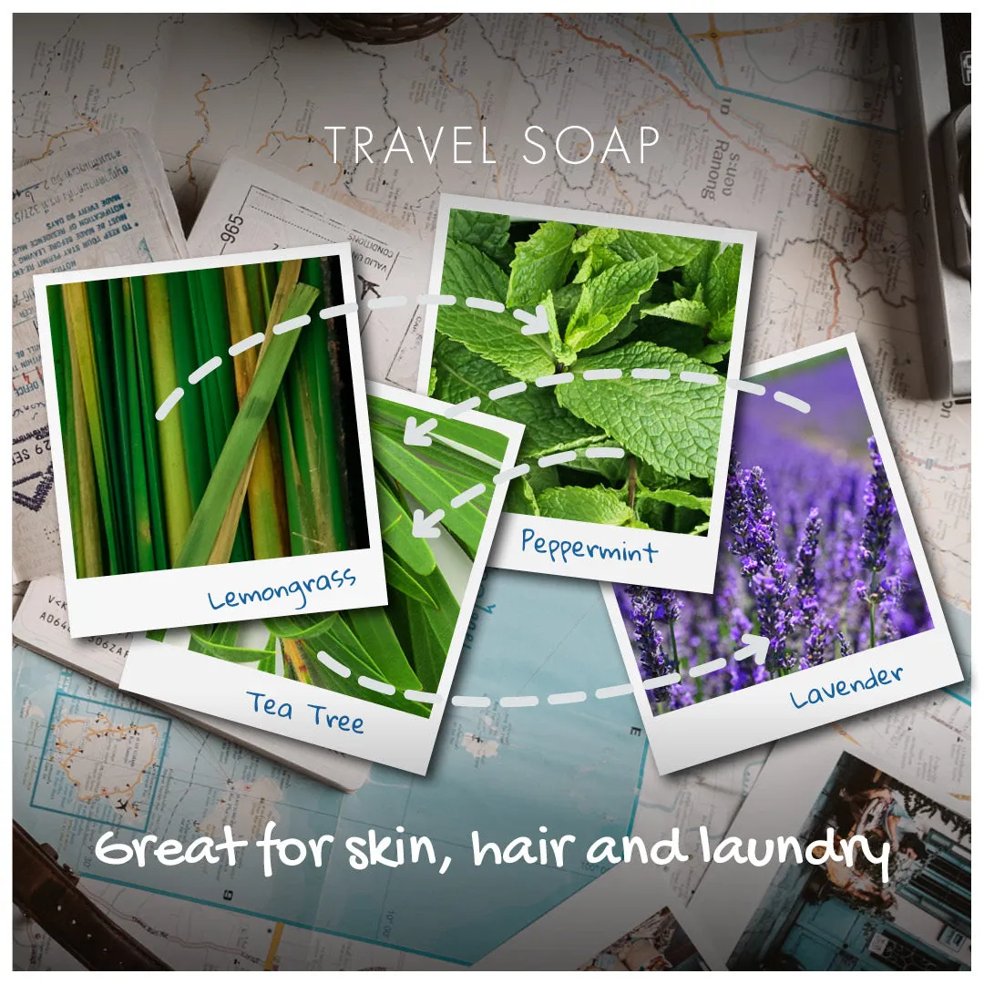 12 Pack - Travel Bar - Lemongrass, Lavender, Tea Tree & Peppermint