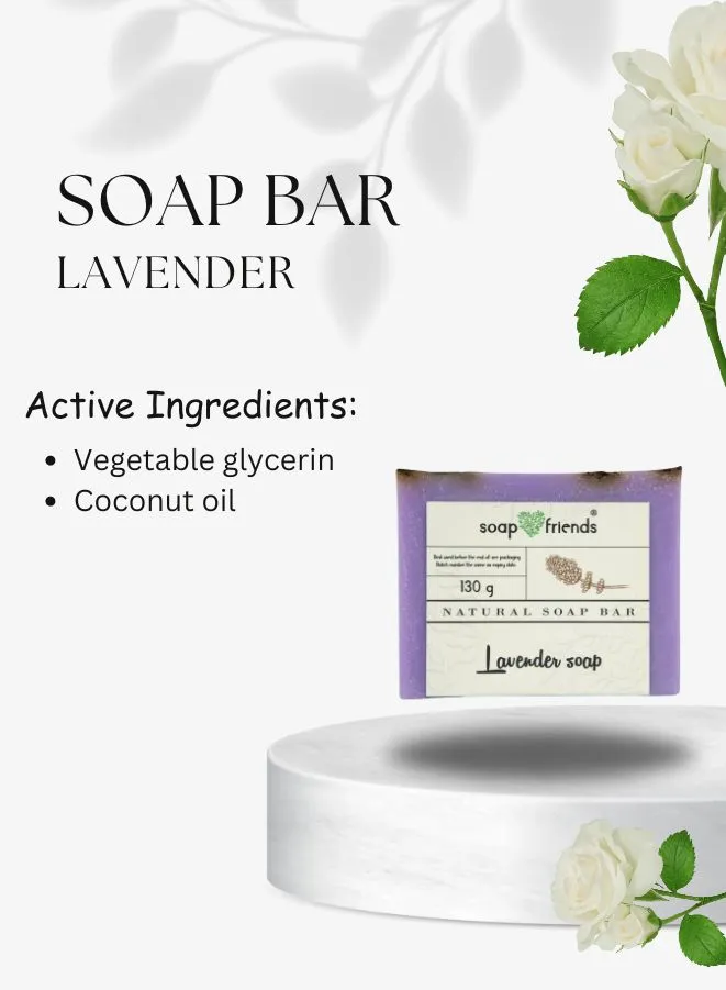 130g Provence Lavendar Soap Bar for Daily Cleansing with Rich Moisturizing | Handcrafted with Natural Ingredients Lavender Soap Bar  for everyday use