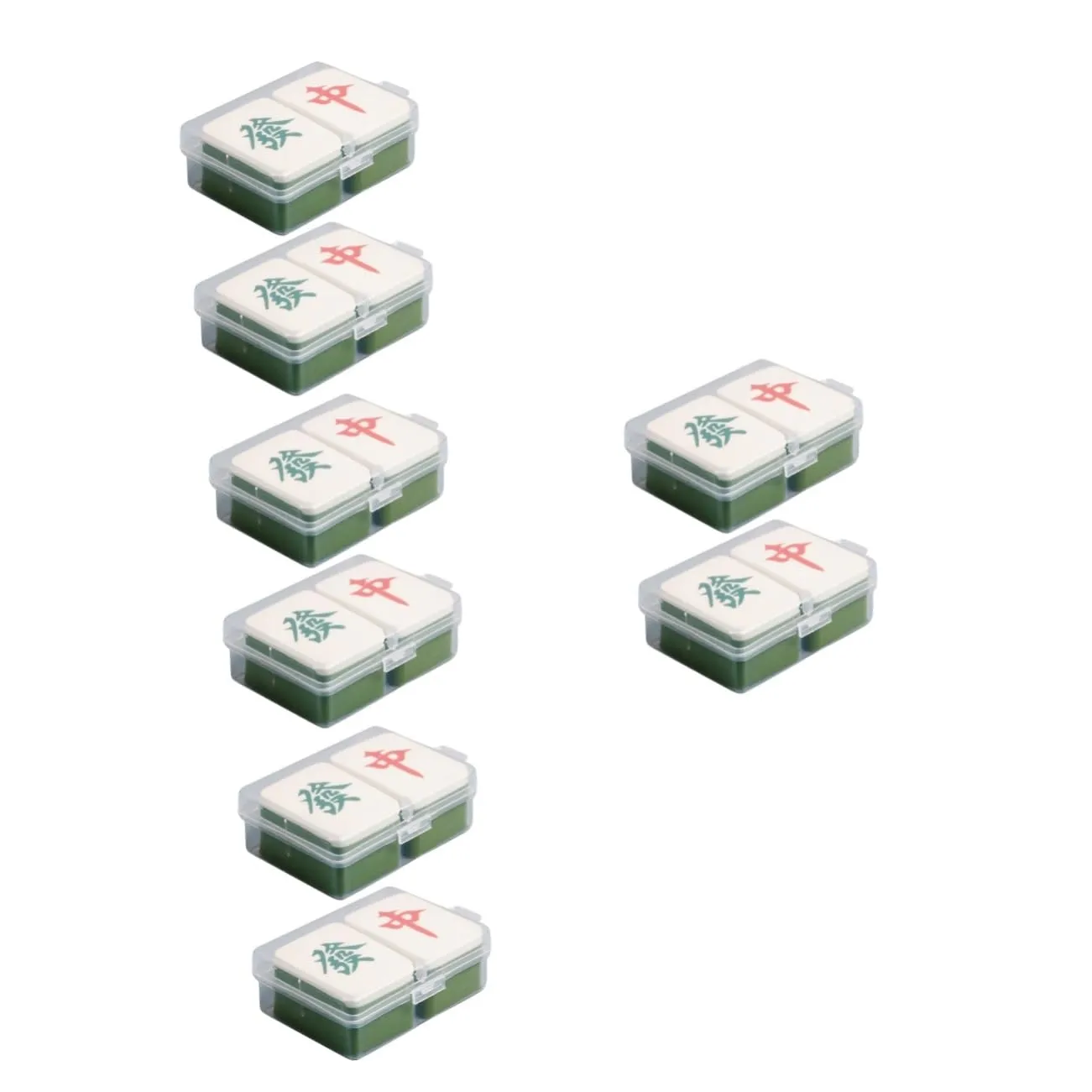 16pcs Mahjong Shape Makeup Sponges Dual-use Powder Puff for Liquid Foundation Loose Powder Gentle for Skin Convenient Beauty Tool for Daily Makeup