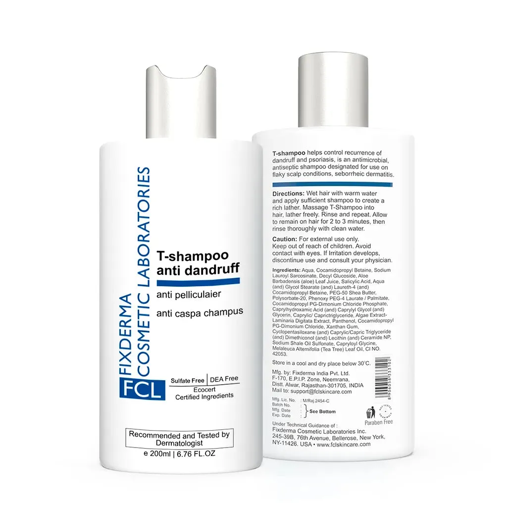 2% Salicylic Acid   0.3% Tea Tree oil for Anti Dandruff Shampoo, FCL T Shampoo