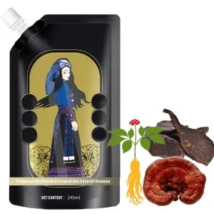 240ML Ginger Extract Shampoo, Polygonum Multiflorum Oil Control Anti-Dandruff Shampoo, Identicalven Hair Loss Shampoo