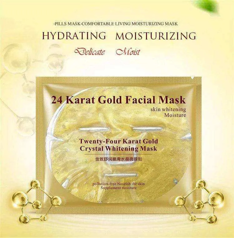 24K Gold Collagen Face Mask Moisturizing Anti-aging Skin Care