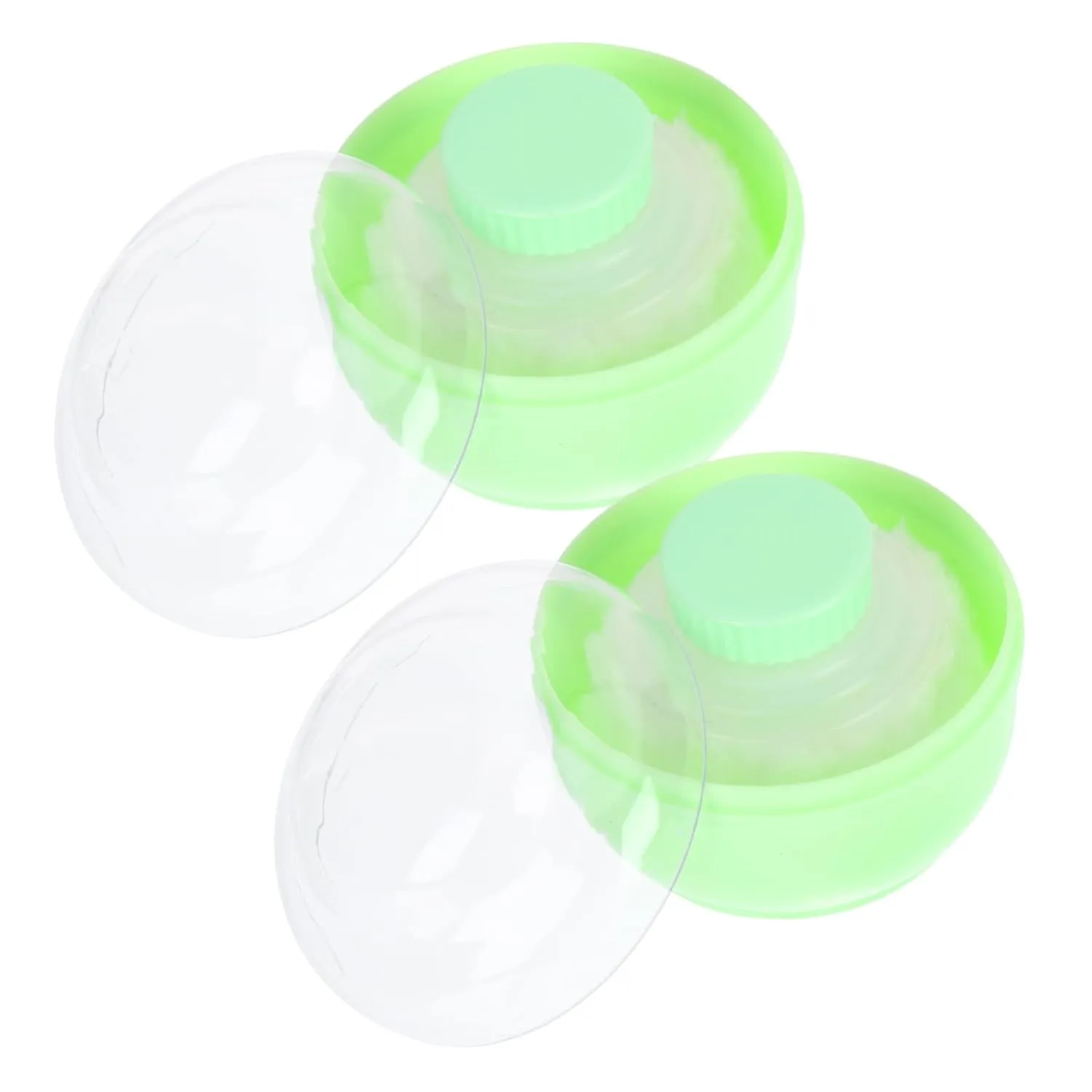 2pcs Dusting Powder Box with Refillable Body Powder Containers Puff Case for Travel and Home Use Suitable for Talc and Loose Dispensing