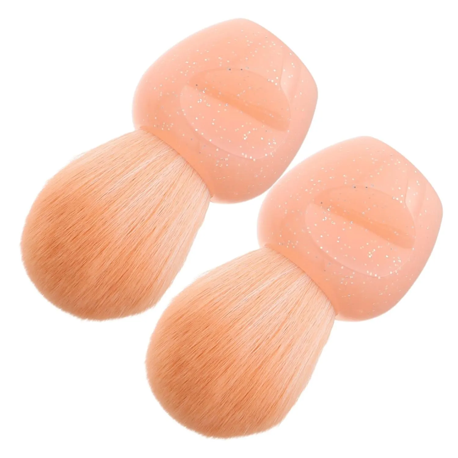 2pcs Nail Dust Brush for Nail Design Soft Makeup Brush Set Blush for Loose Powder Travel-friendly Makeup Tools