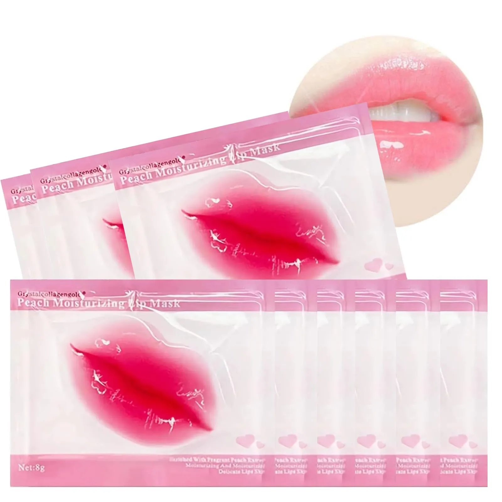 30 PCS Lip Mask,Collagen Lip Masks Sheet for Dry Lips, Moisture Lip Care Mask Anti-Wrinkle, Anti-Aging, Firms Hydrates Lips,Remove Dead Skin and Lightens Lip Lines for Women Lip Care Product