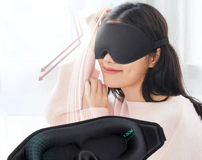 3D EYE SLEEP MASK FOR LASH EXTENSIONS BLACK