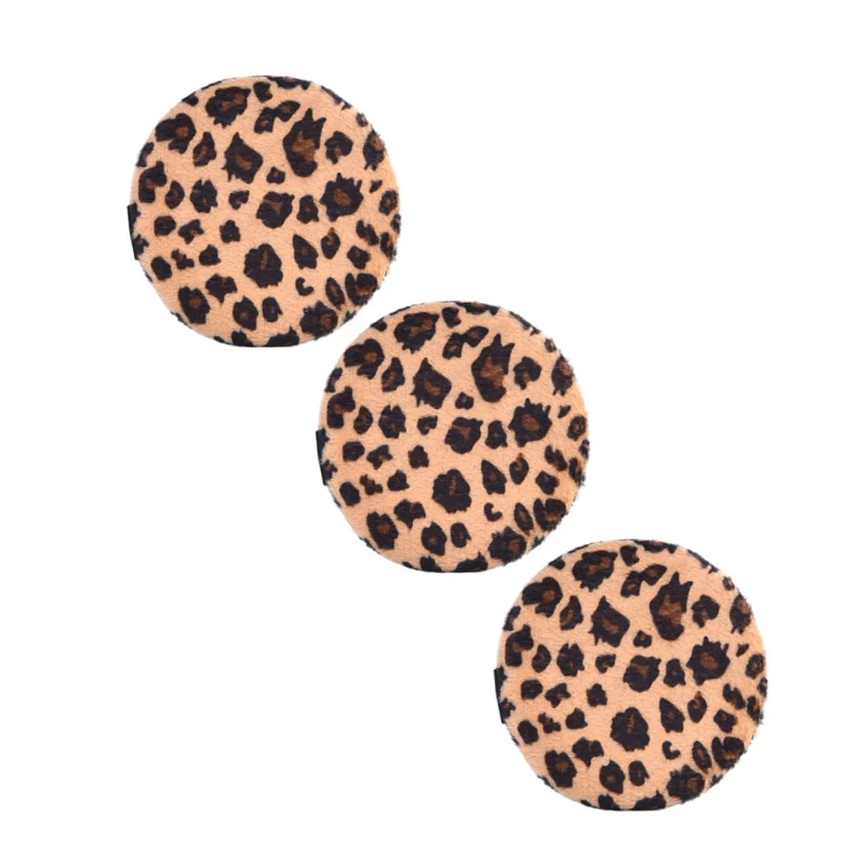 3pcs Leopard Printed Makeup Puff Comfortable Powder Applicators for Even Foundation for Cosmetics Women Special Occasions