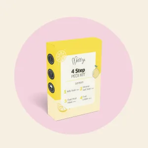 4 Step Pedi Kit includes Jelly Soak - Lemon