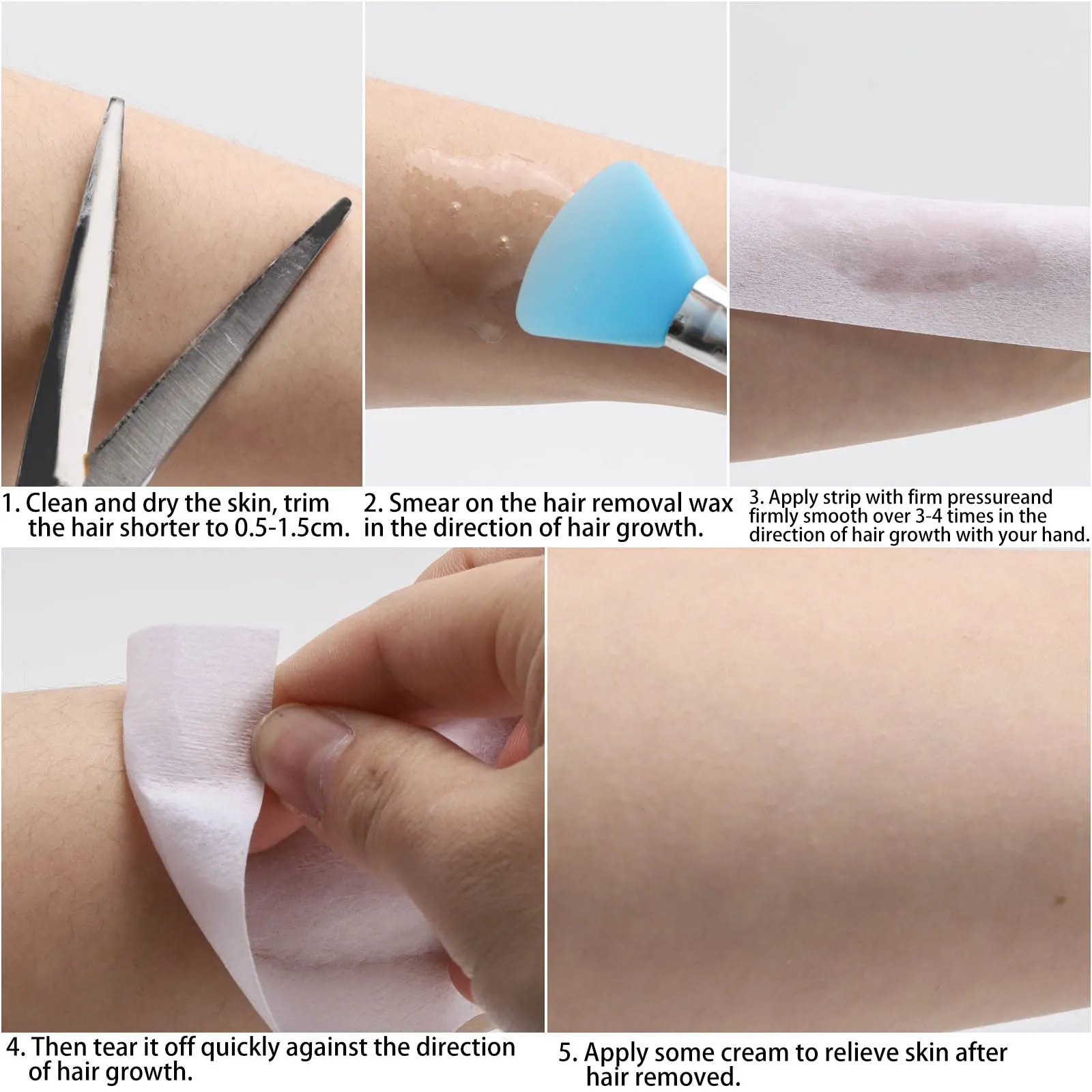 400 Pieces Large Non Woven Wax Strips 7.5 x 2.6 Inches Body and Facial Hair Removal Waxing Strips Soft Waxing Paper Sheets