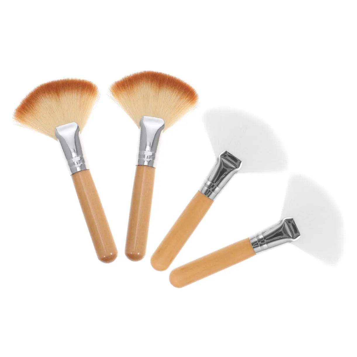 4pcs Blush Makeup Brush for Highlighter Loose Powder Application Soft Bristle Face Brushes Comfortable Grip for Salon Daily Use