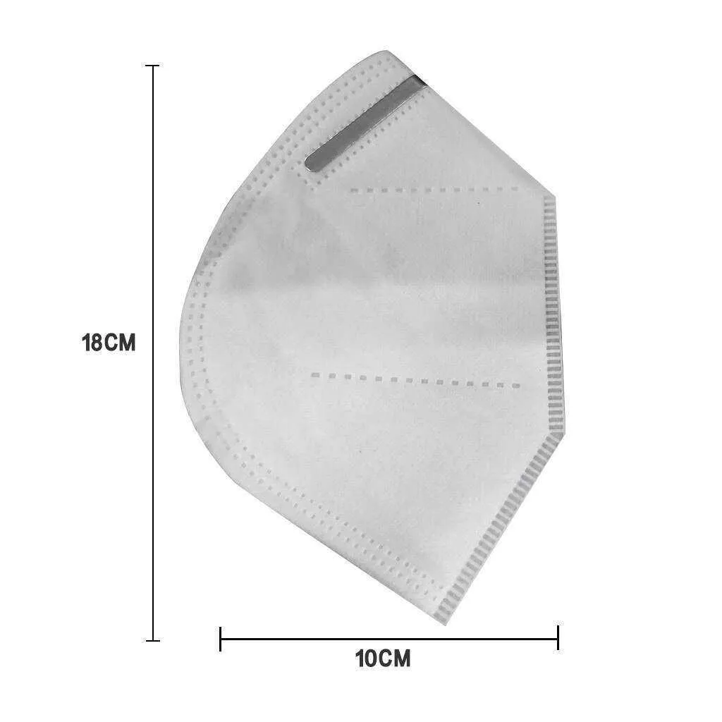 50PC White Anti-Dust Mask For Adult Protection 5-Layer Filter Mouth Mask