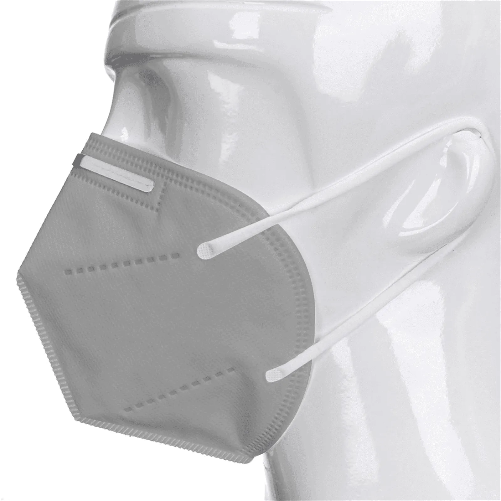 50PC White Anti-Dust Mask For Adult Protection 5-Layer Filter Mouth Mask