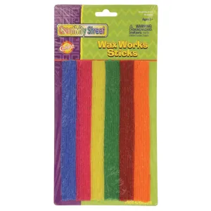 #56240 WAX WORKSSTICKS ASSORTED HOT COLORS 8IN 48 PIECES
