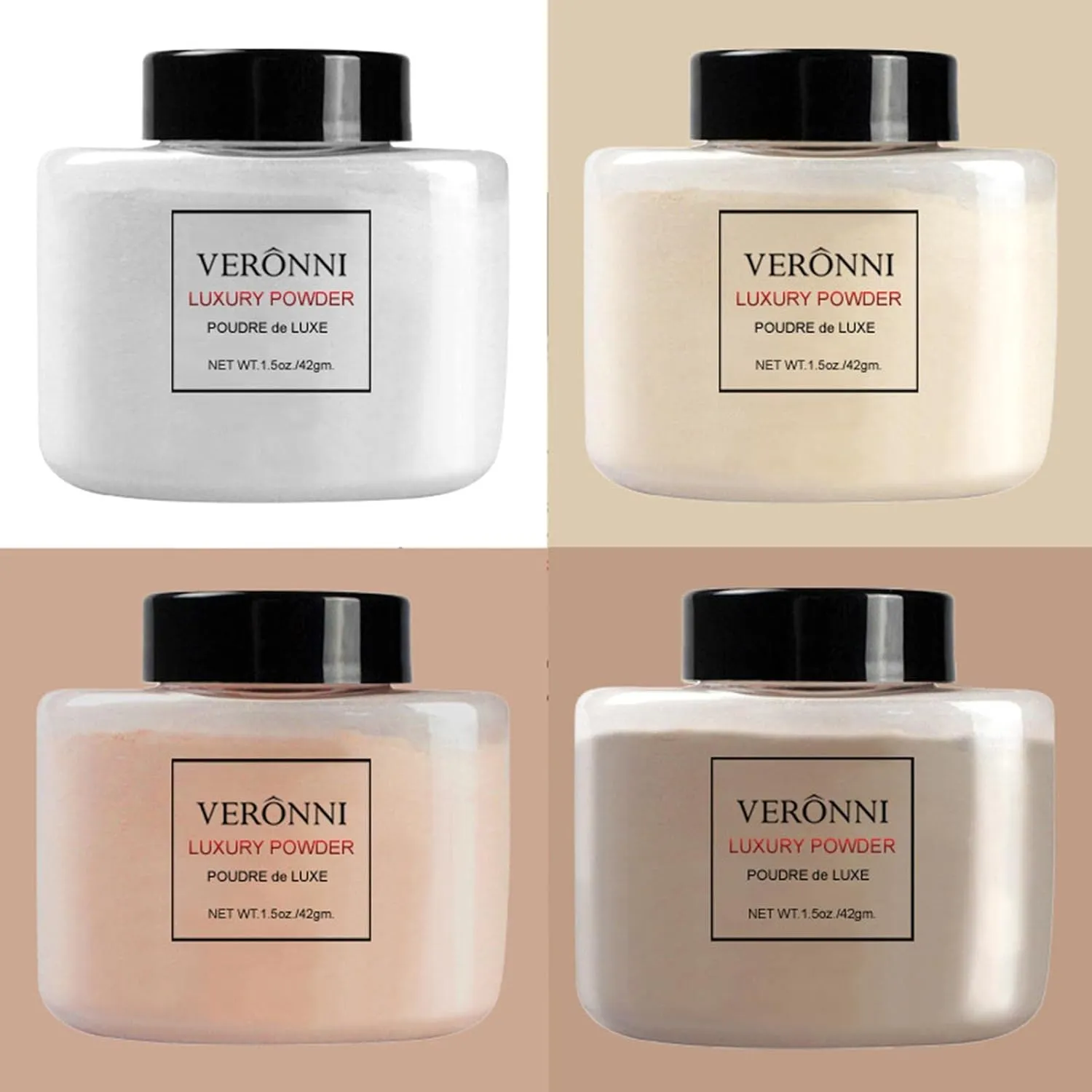 6xLoose Face Powder Semi-Matte Smooth Makeup Oil Control 02