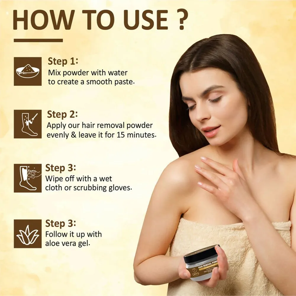 7 Days Pure Hair Removal Powder Three in one Use For Powder D-Tan Skin, Removing Hair Cream