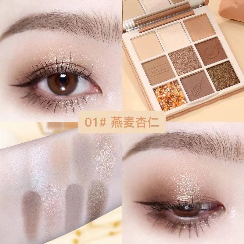9 Color Shimmer Matte Eye Shadow Palette Glitter Metallic Pigmented Eyeshadow Pallete Waterproof Makeup Palette Cosmetic アイシャドー