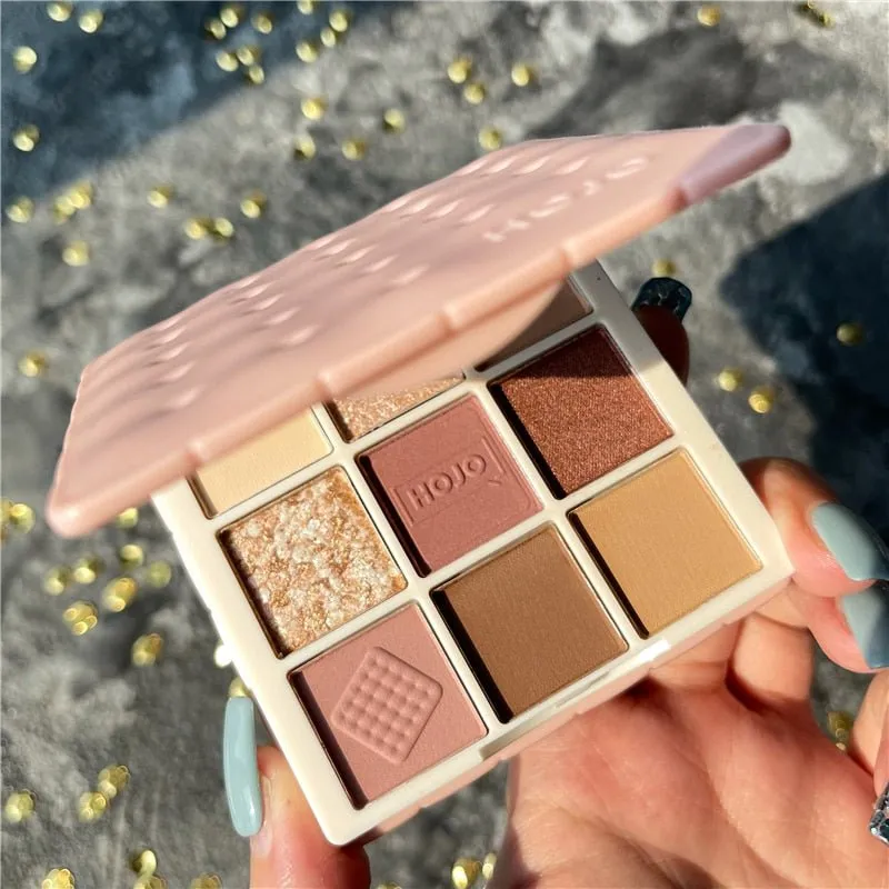 9 Color Shimmer Matte Eye Shadow Palette Glitter Metallic Pigmented Eyeshadow Pallete Waterproof Makeup Palette Cosmetic アイシャドー