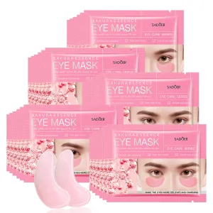Adofect Eye Mask Collagen Eye Gel Pads Under Eye Mask for Puffiness and Dark Circle Under Eye Patches for Women and Men (Sakura pink)