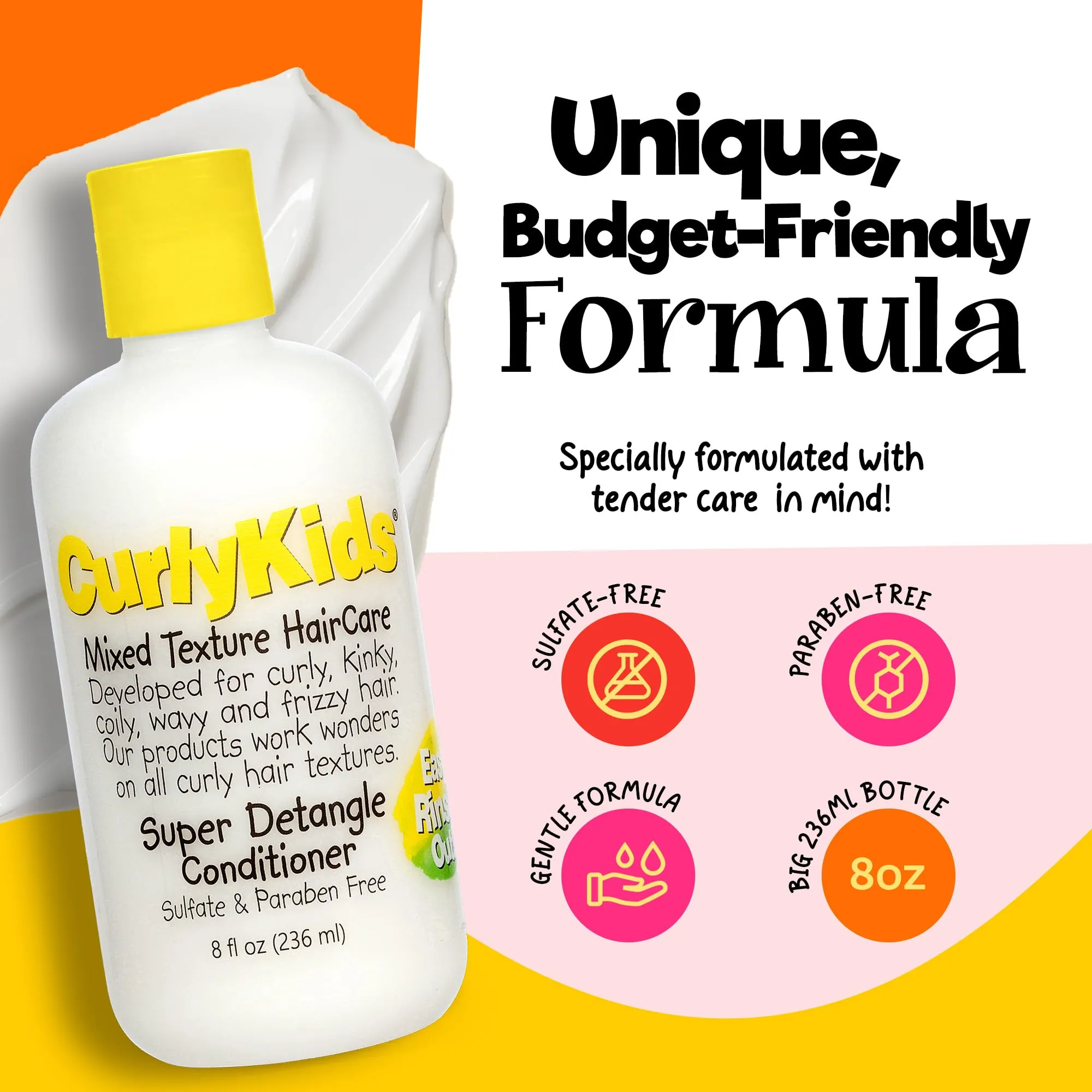 Advance Beauty Care Curly Kids Mixed Textured Super Detangle Conditioner 236ml