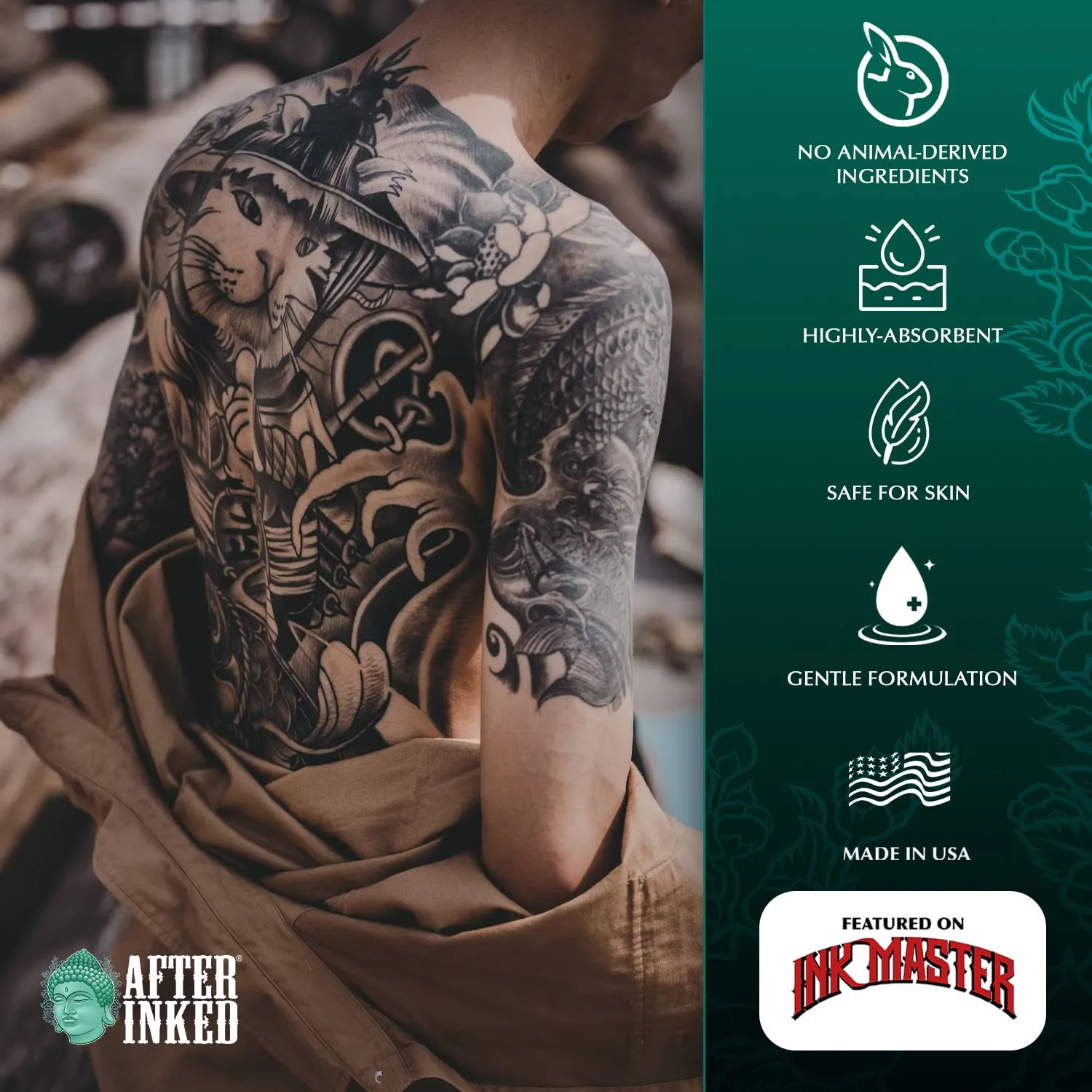 After Inked Tattoo Lotion - Tattoo Moisturizer Aftercare Lotion, Tattoo Balm, Ink Hydration Tattoo Aftercare Kit, 3 Fluid oz Tube (1-Pack) Tube: 3 Fl Oz (1 Unit)