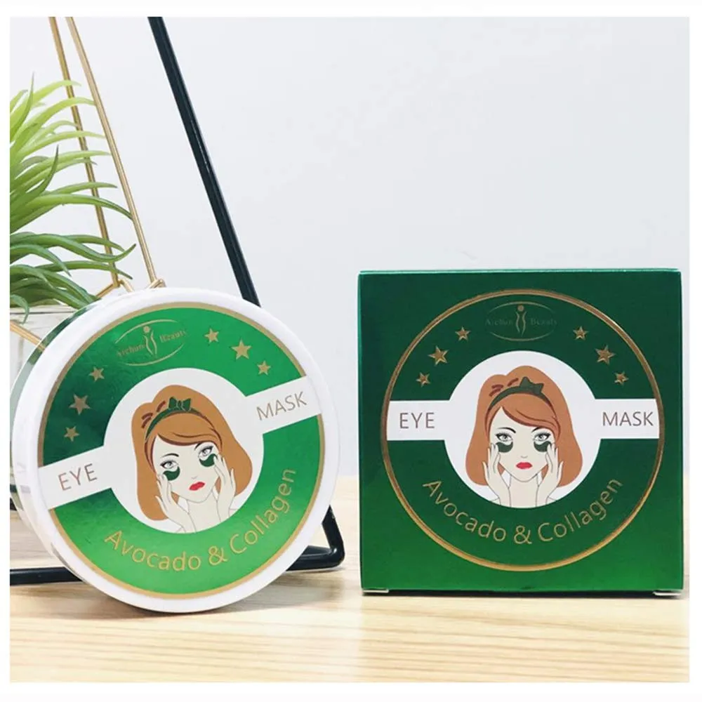 AICHUN BEAUTY 30 Pair Collagen Eye Mask Patch Hydro Gel Pad Anti-Wrinkle Dark Circles Bags Soft Smooth Skin Care Hydration Moisturizing (AVOCADO) Avocado