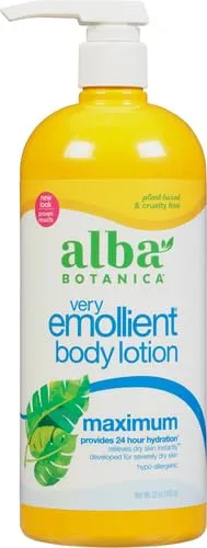 Alba Botanica Very Emollient Body Lotion, Maximum Dry Skin Formula, 32 Oz