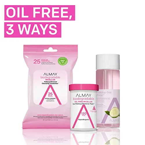Almay Eye Makeup Remover Liquid with Aloe ,Oil Free, Hypoallergenic, Fragrance Free, Dermatologist & Ophthalmologist Tested, 4 Fl Oz/ 118ml