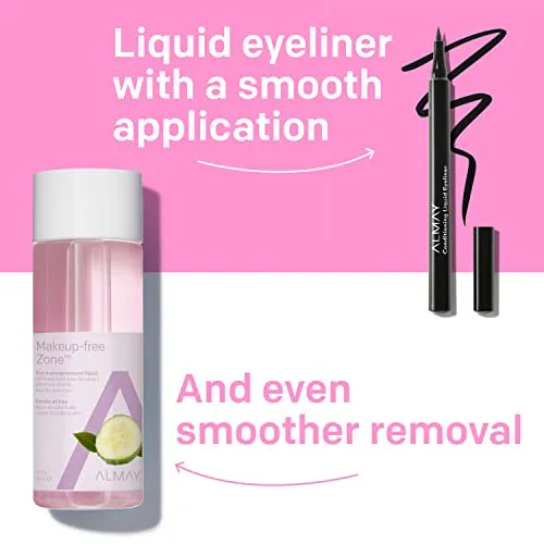 Almay Eye Makeup Remover Liquid with Aloe ,Oil Free, Hypoallergenic, Fragrance Free, Dermatologist & Ophthalmologist Tested, 4 Fl Oz/ 118ml