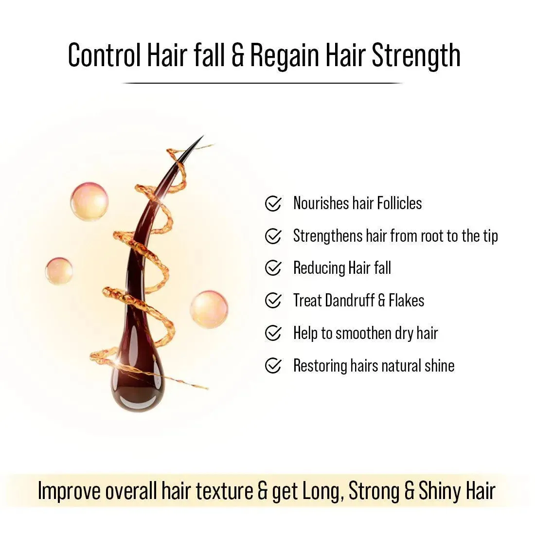 Alopex Long N Strong Hair Oil with Rosemary & Tea Tree Essential Oil – Strengthens Hair, Reduces Hair Fall, Promotes Hair Growth & Nourishes Hair Follicles & Scalp