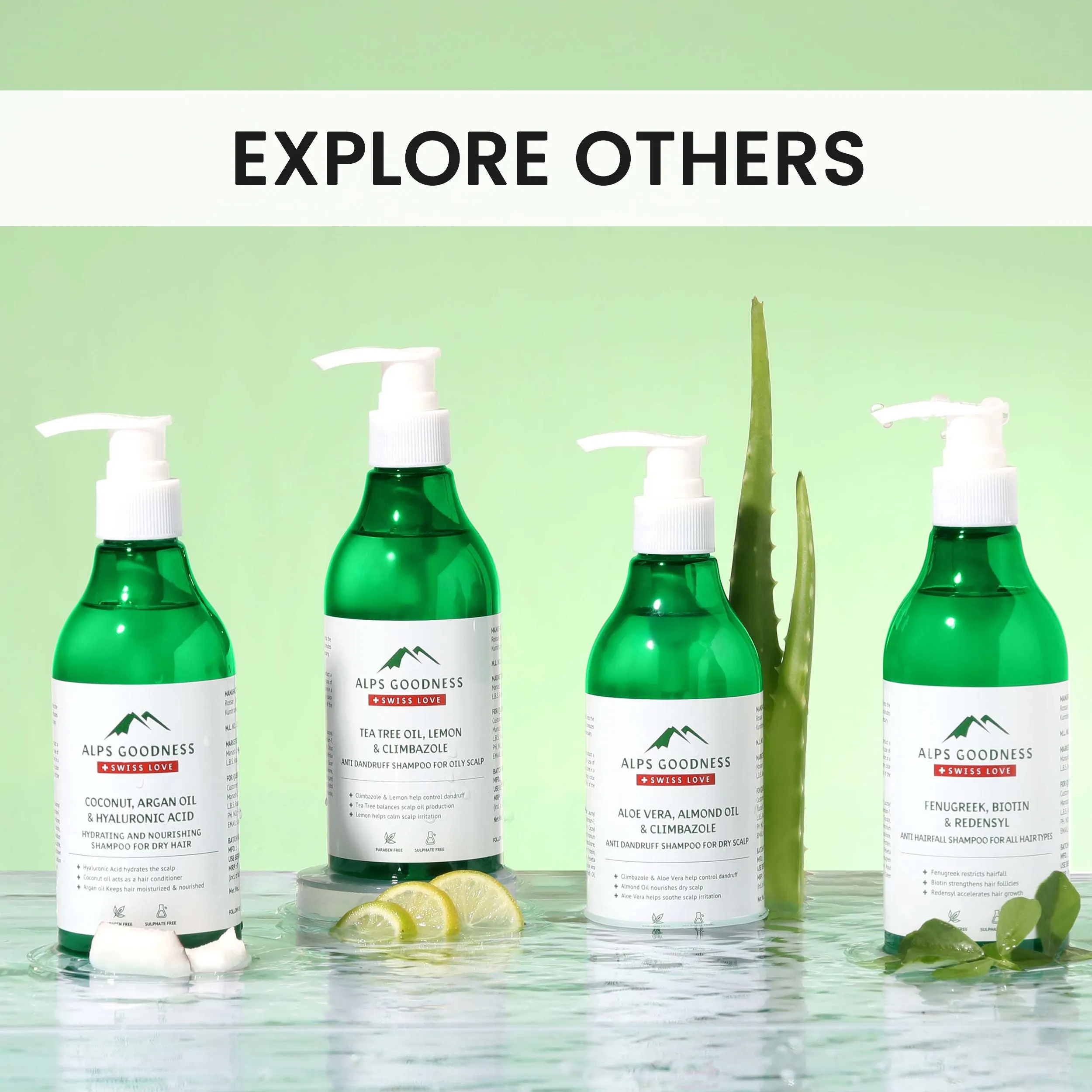 Alps Goodness Tea Tree Oil, Lemon & Climbazole Anti-Dandruff Shampoo for Oily Scalp (290ml) | Sulphate Free, Silicone Free, Paraben Free | Gentle & Mild Cleansing Shampoo| Vegan