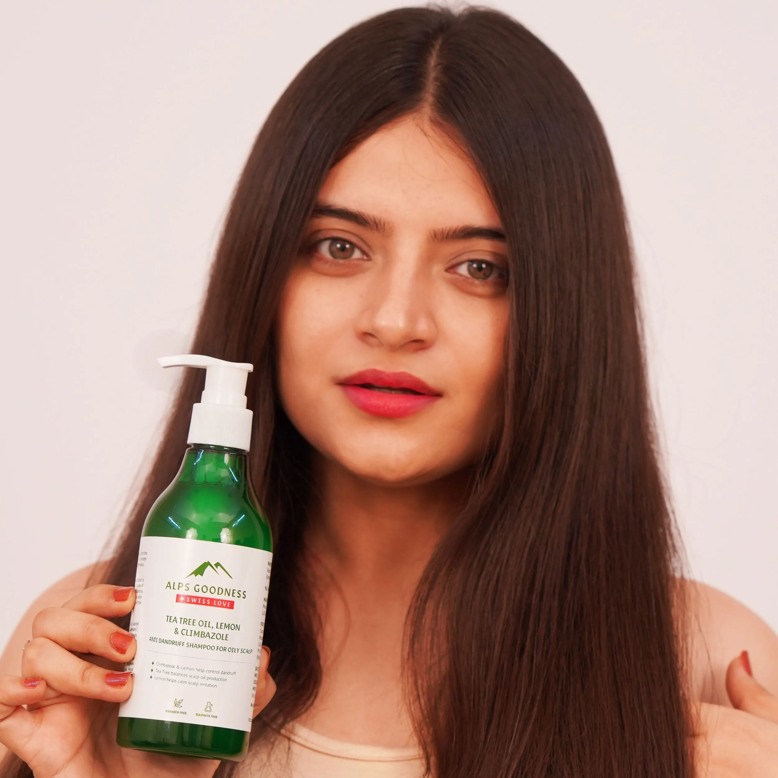 Alps Goodness Tea Tree Oil, Lemon & Climbazole Anti-Dandruff Shampoo for Oily Scalp (290ml) | Sulphate Free, Silicone Free, Paraben Free | Gentle & Mild Cleansing Shampoo| Vegan