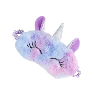 Amosfun Unicorn Sleeping Mask Plush Animal Unicorn Horn Blindfold Eye Cover Sleep Mask Eye Patch for Women Girls Kids