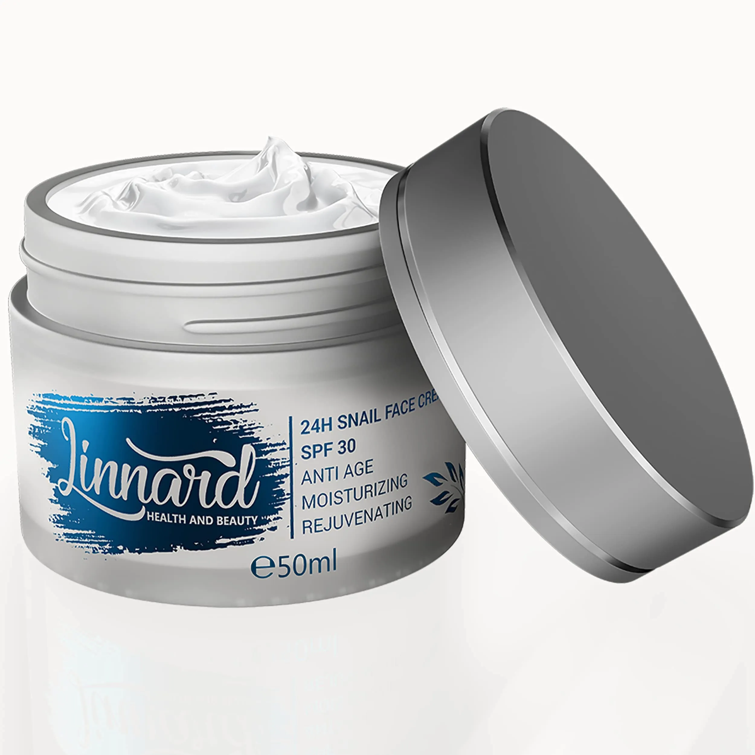 Anti Aging Face Cream with Hyaluronic Acid, Snail Extract, Shea Butter and Aloe, Moisturizing Face Care Rejuvenating Day and Night Cream, Anti Wrinkle Face Cream SPF 30, 50 ml