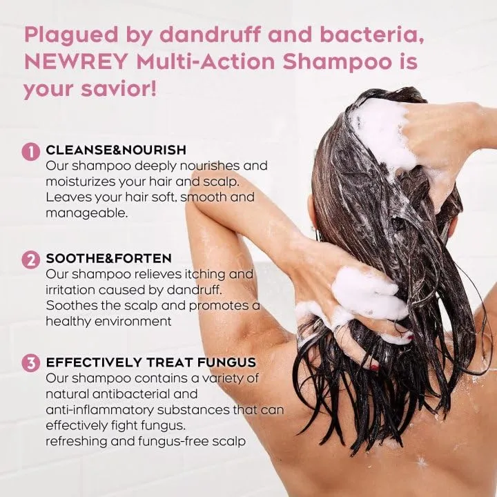 Anti-Dandruff and Anti-fungal Shampoo - Treats Folliculitis, Seborrheic Dermatitis, Psoriasis - Relieves Itchy, Dry Itchy Scalp Treatment, For Normal to Oily Scalp Prone to Folliculitis, 8.4 fl. oz
