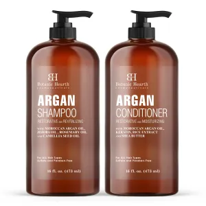 Argan Oil Shampoo & Conditioner Set with Moroccan Argan Oil | 16 fl oz each