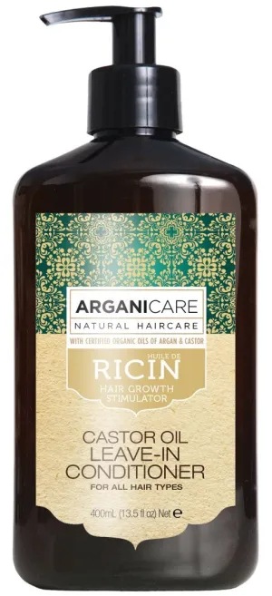 Arganicare Castor Oil Leave In Conditioner with Certified Organic Argan & Castor Oil For All Hair Types 400ml