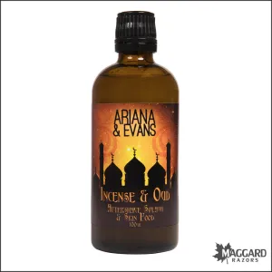 Ariana and Evans Incense and Oud Aftershave Splash and Skin Food, 100ml