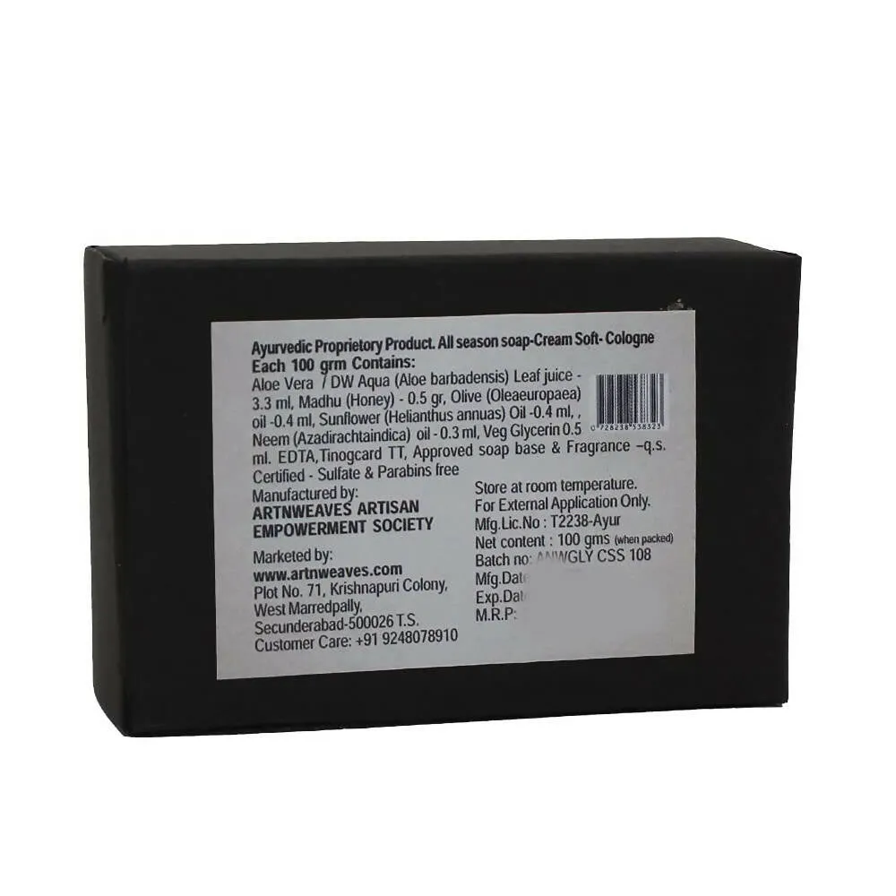 artNweaves Handmade Glycerin Soap Cream Soft Cologne