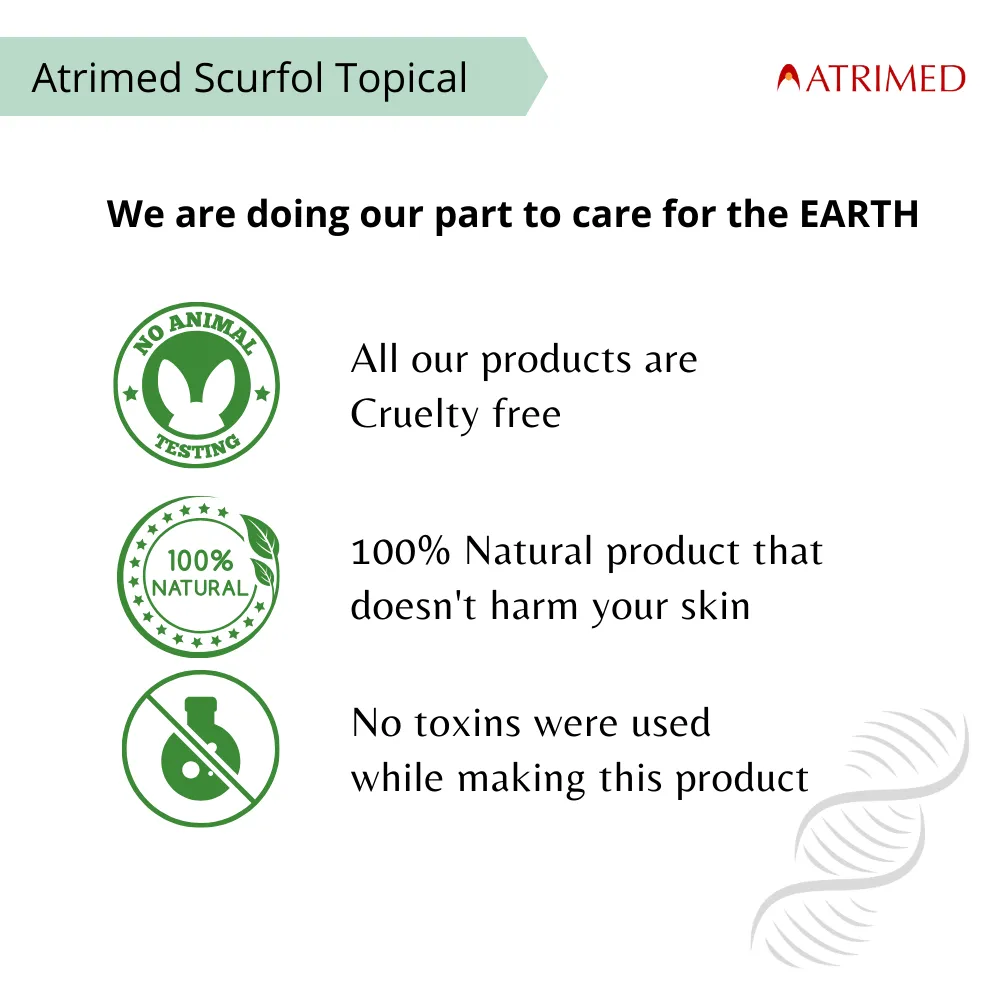 Atrimed Scurfol Anti-Dandruff Shampoo | Pack of 2 | 100ml Each