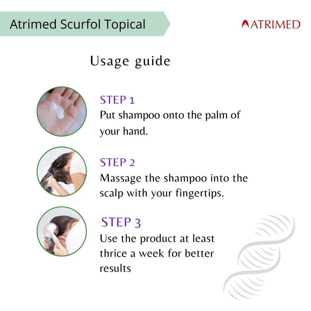 Atrimed Scurfol Anti-Dandruff Shampoo | Pack of 2 | 100ml Each