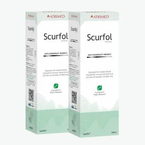 Atrimed Scurfol Anti-Dandruff Shampoo | Pack of 2 | 100ml Each