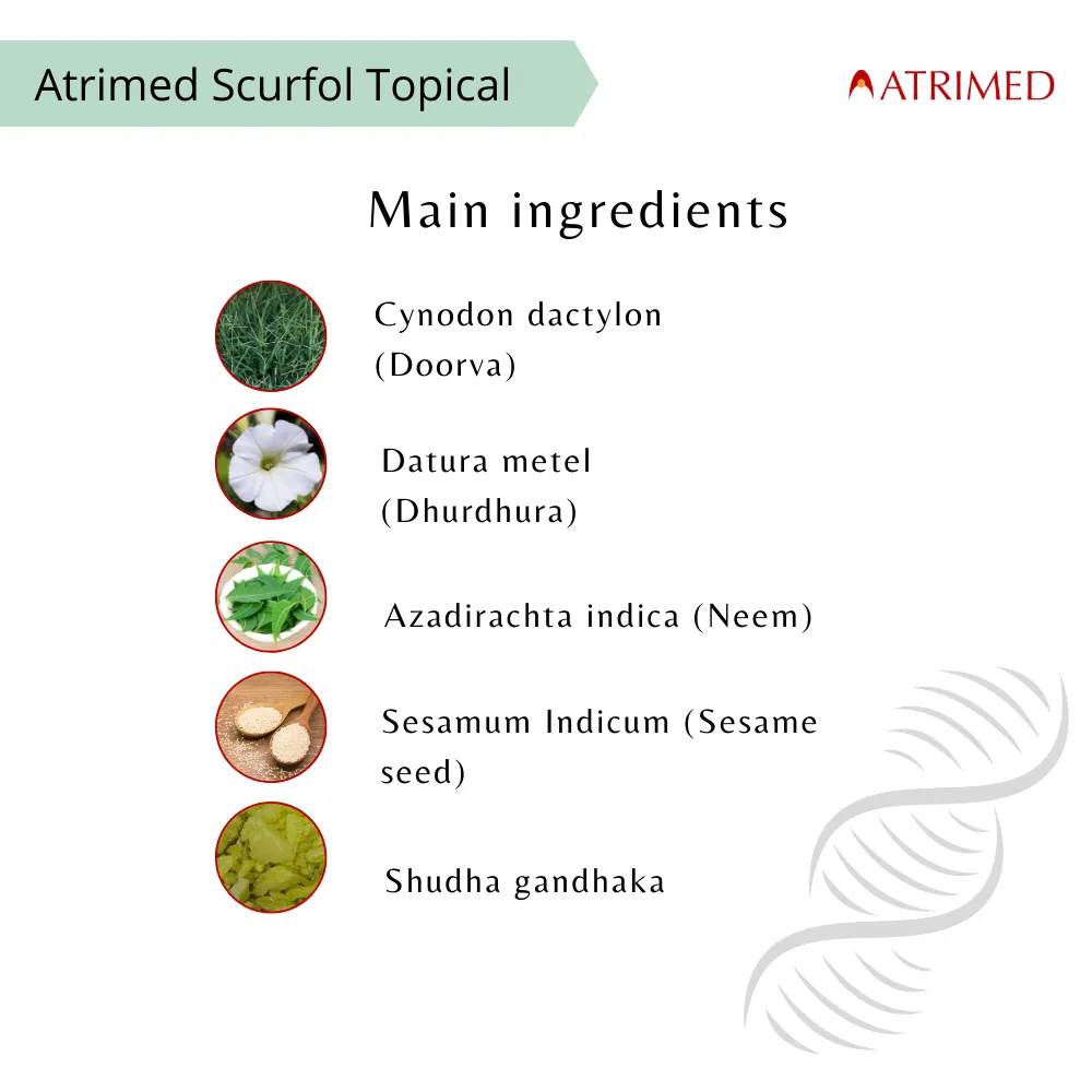 Atrimed Scurfol Anti-Dandruff Shampoo | Pack of 2 | 100ml Each