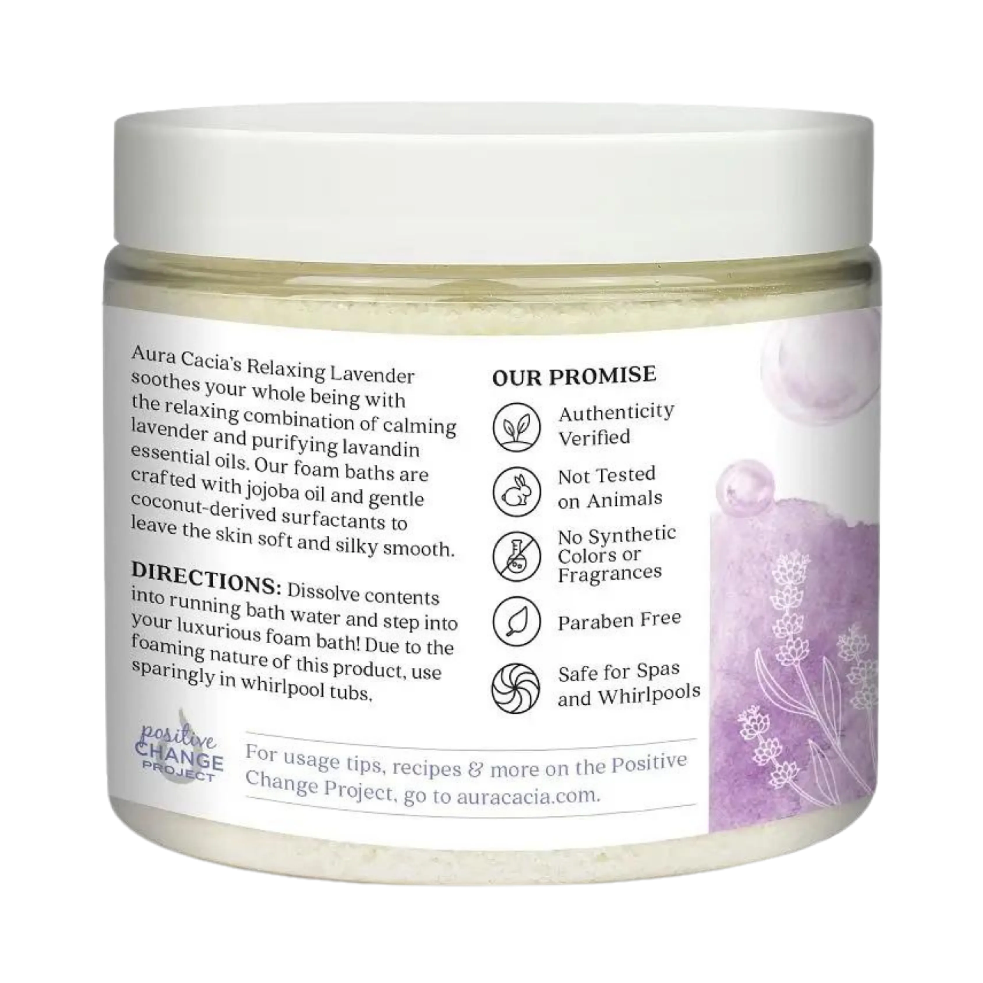 Aura Cacia, Foam Bath, Relaxing Lavender, 14 Oz