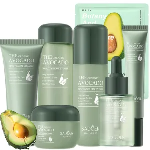Avocado Skincare Set, 11-In-1 Skincare Gift Set With Facial Cleanser, Face Serum, Face Cream, Eye Cream, Toner, moisturizing lotion& Facial mask. Anti-Aging Skin Care Kit For Women Men