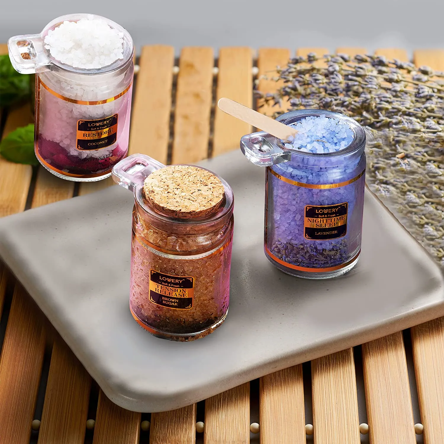 Bath Salts Gift Set - 12Pc Scented Spa Soaks