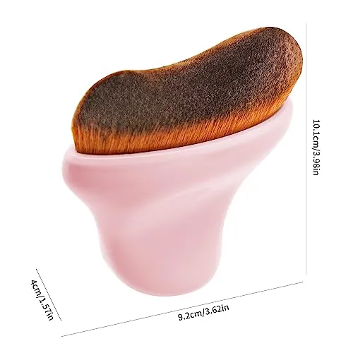 BEAUTYFACTOR Self Tanner Brush - Kabuki Brush Body Leg Makeup Brush for Self Tanning Gel Tanning Lotion,Sunscreen - Self Tanning Mitt Bronzer Brush for Face Body Self Tan (Pink)