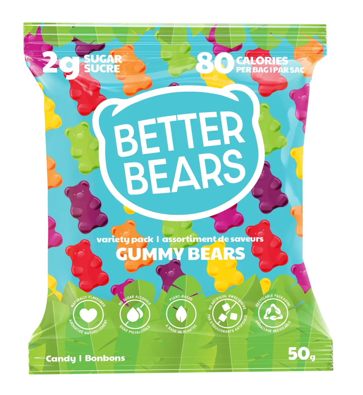 Better Bears - Vegan Gummy Bears, Variety Pack, 50 g